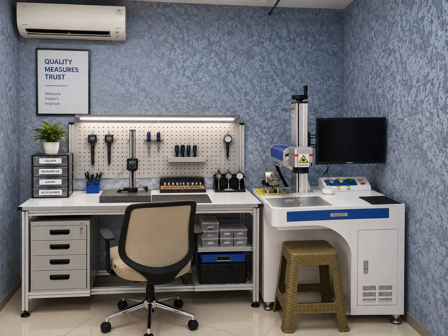Laser marking di ruang quality STP
